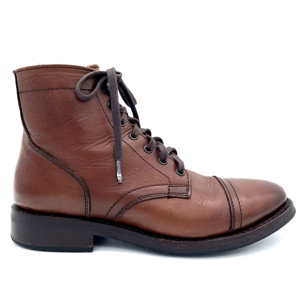 Thursday Boot Co Captain Leather Women 10 Brown Excellent Lace Up Cap Toe Boot